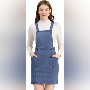 Denim Bib Pinafore Adjustable Suspender Skirt